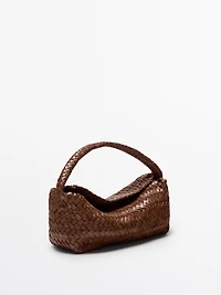 Braided nappa leather crossbody bag