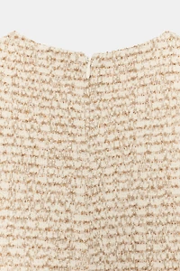 COMBINATION TEXTURED WEAVE DRESS