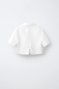 CROPPED 100% LINEN BLAZER