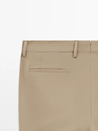 Pantalon slim en coton mélang