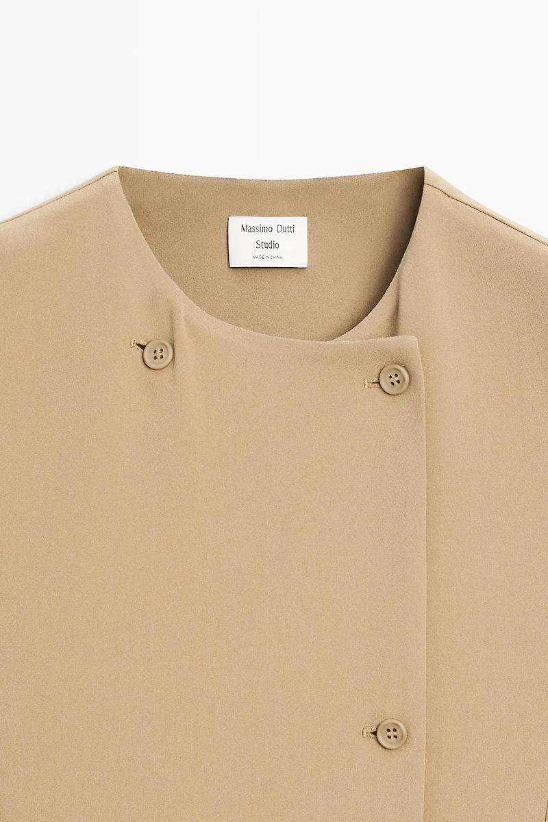 Wrap midi dress with pocket detail - STUDIO