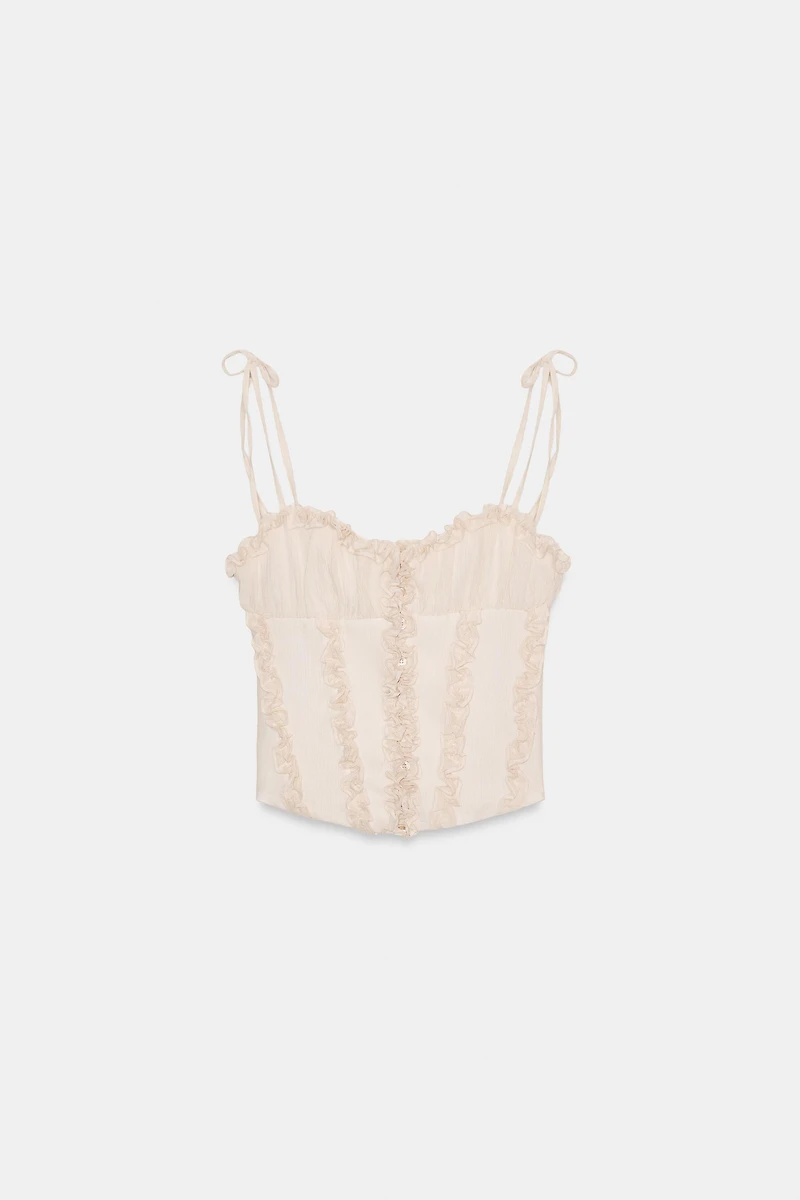 RUFFLED CORSET TOP