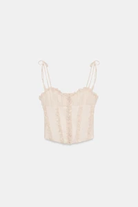 RUFFLED CORSET TOP