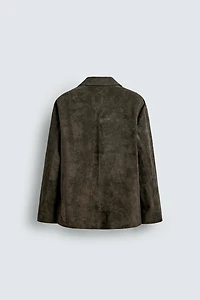 SUEDE LEATHER BLAZER