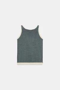 TOP EN MAILLE BIMATIÈRE