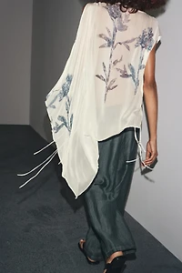 LIMITED EDITION PRINTED ASYMMETRIC TOP