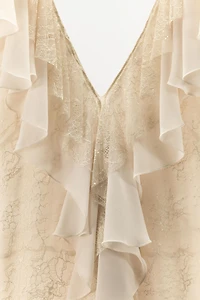 LACE RUFFLED DRESS ZW COLLECTION