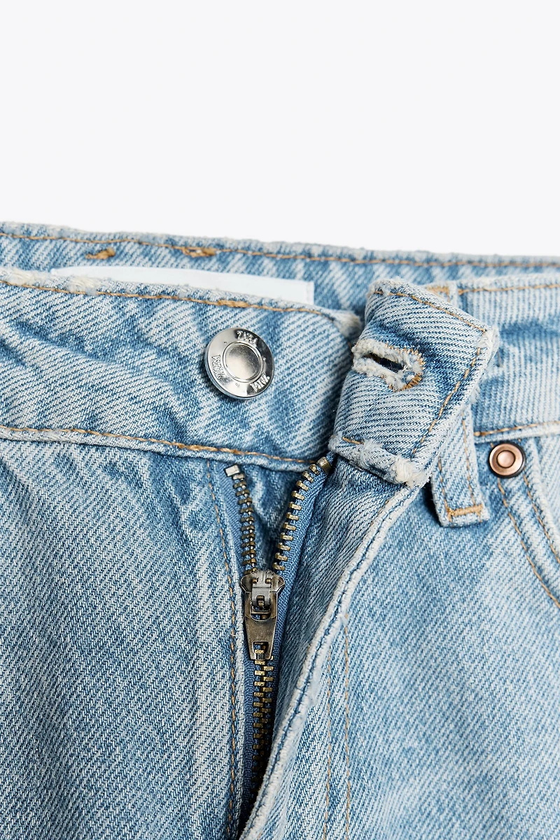 Z1975 CONTRAST MID-RISE WIDE LEG JEANS