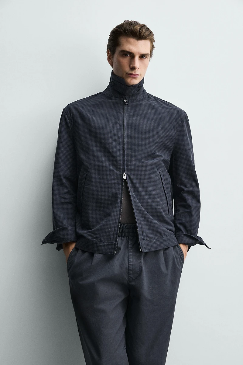 PLAID REGULAR FIT JACKET