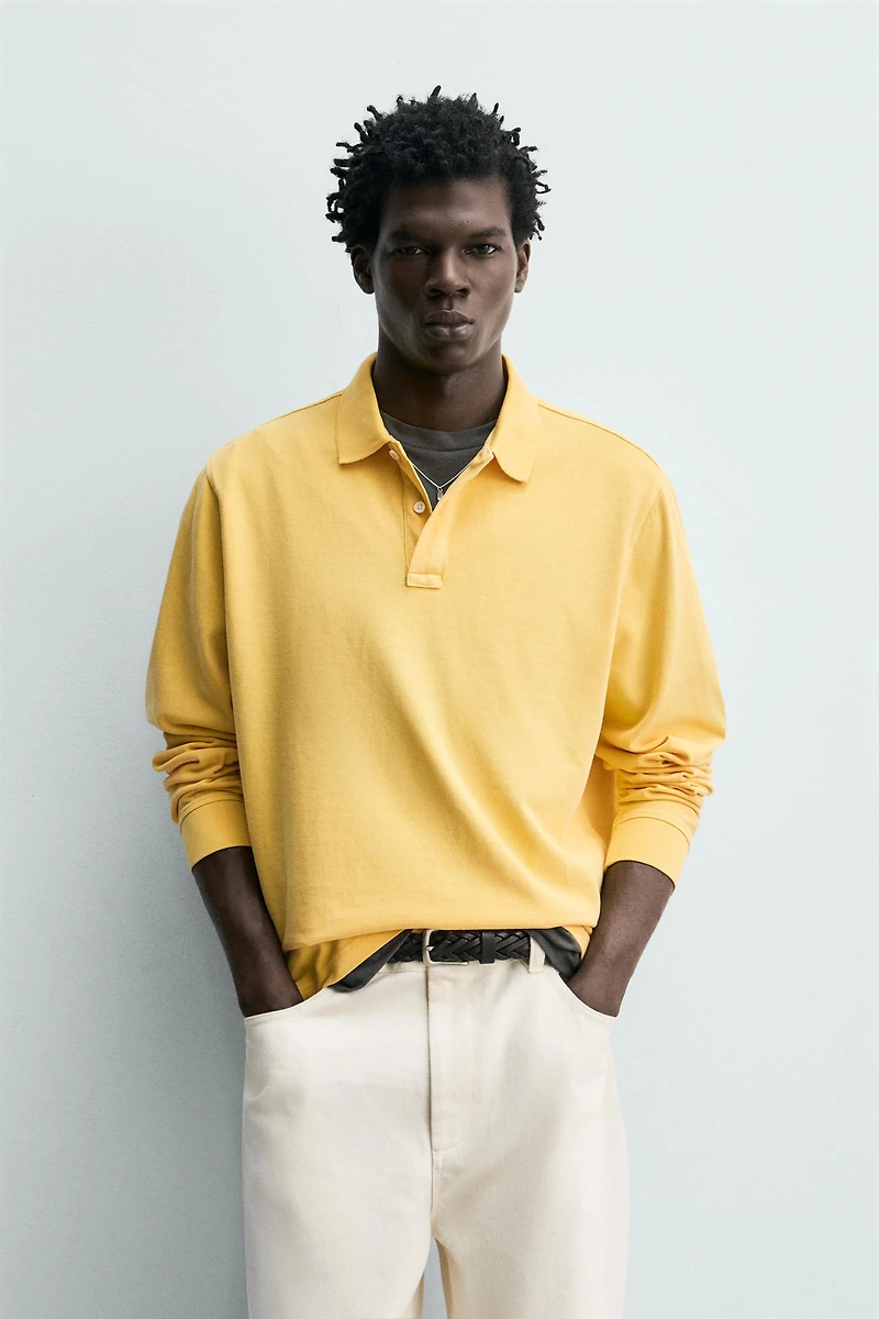 WASHED REGULAR FIT PIQUÉ POLO