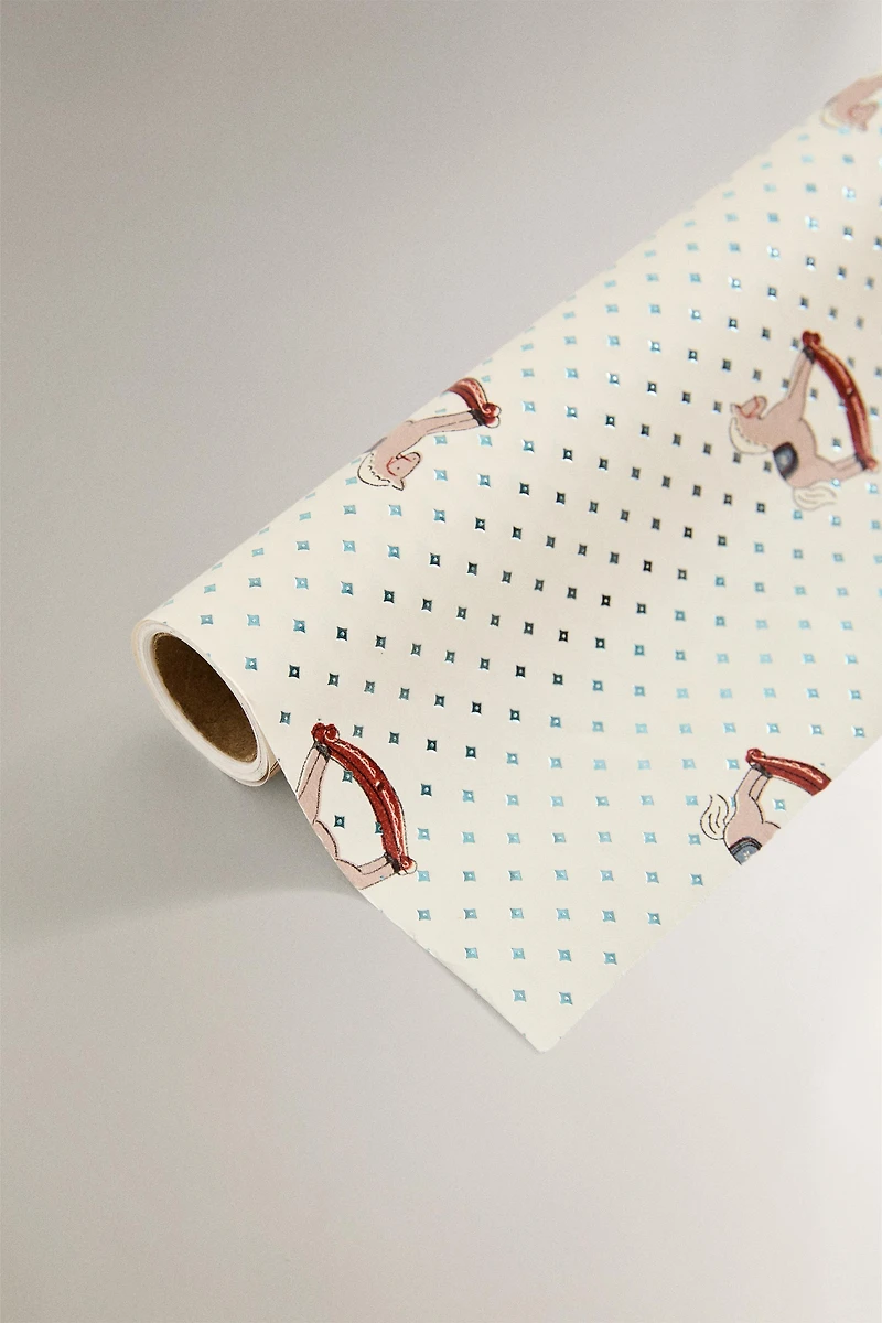 CHRISTMAS WRAPPING PAPER SEAHORSE CHRISTMAS