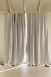 WUITE LINEN BLACKOUT CURTAIN