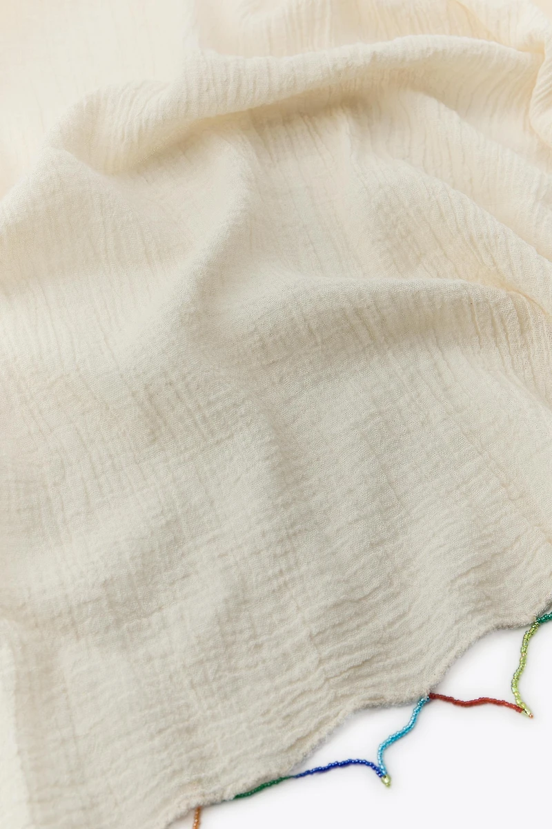 PLAIN BEADED SCARF