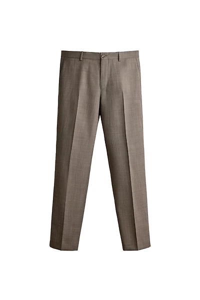 TEXTURED WOOL SUIT PANTS