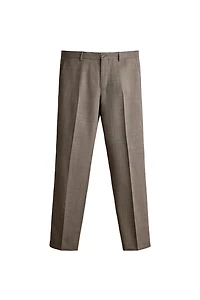 TEXTURED WOOL SUIT PANTS