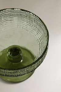 RAISED DESIGN GLASS DESSERT CUP