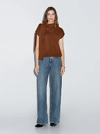 Jean barrel fit taille haute