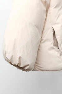 WATER REPELLENT BOW PUFFER COAT