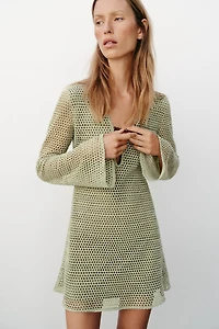 MINI CROCHET TRIM DRESS
