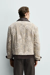 IRREGULAR FLORAL JACQUARD JACKET