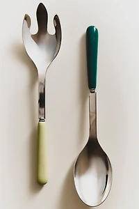 CERAMIC HANDLE SALAD CUTLERY SET (SET OF 2)