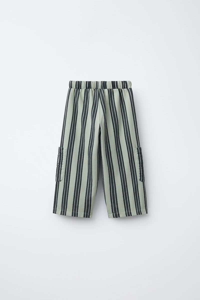 PANTALON TEXTURÉ À RAYURES
