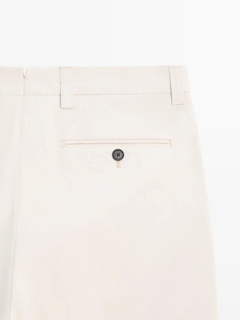 Tailored fit barrel trousers