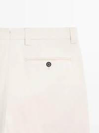 Tailored fit barrel trousers