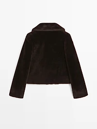 Veste courte moutonnée 100 % fourrure d’agneau