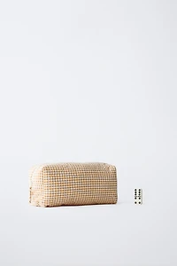 GINGHAM TOILETRY BAG