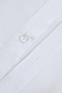 COTTON DUVET COVER WITH LINEN BORDER