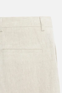 100% LINEN PLEATED PANTS