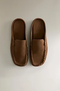 LEATHER MULE LOAFERS