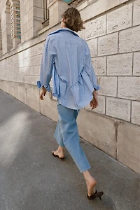 CHEMISE OVERSIZE AVEC T-SHIRT ET CEINTURE