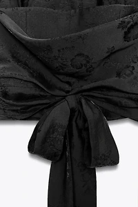 ZW COLLECTION FLORAL JACQUARD HALTER TOP