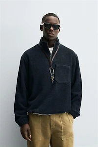 VESTE KANGOUROU TEXTURÉE
