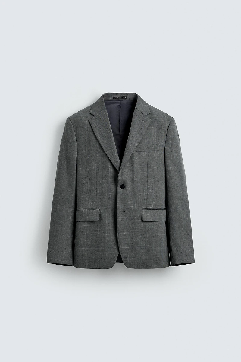 PLAID SUIT BLAZER
