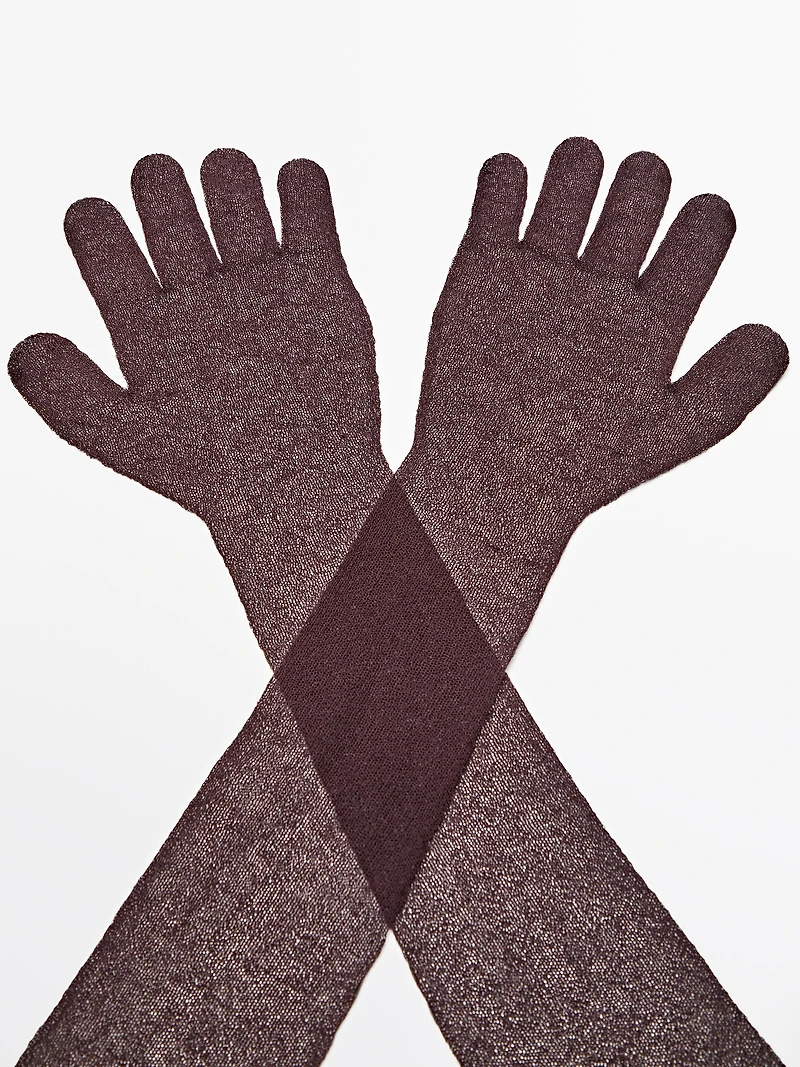 Long knit gloves - STUDIO