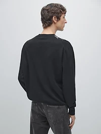 100% wool Argyle knit sweater