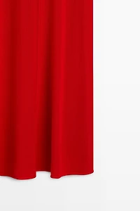 V-neck knit midi dress