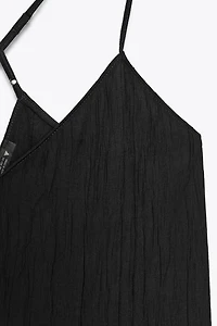 TEXTURED FLOWY LONG JUMPSUIT