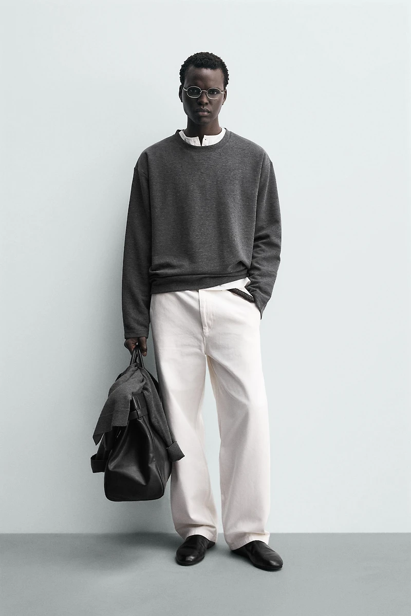 RELAXED FIT TEXTURED T-SHIRT