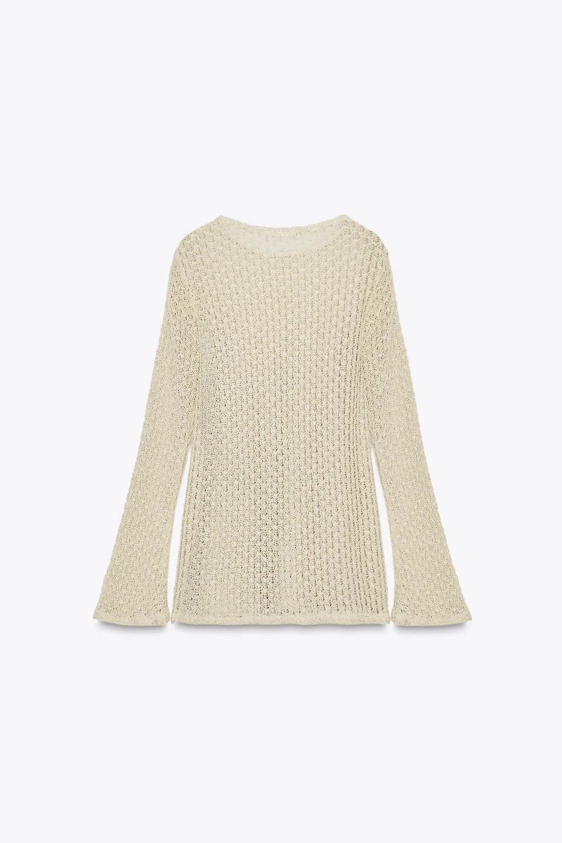 METALLIC THREAD TUNIC TOP