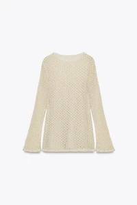 METALLIC THREAD TUNIC TOP