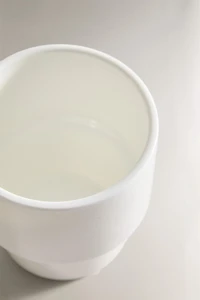 WHITE GLASS MUG