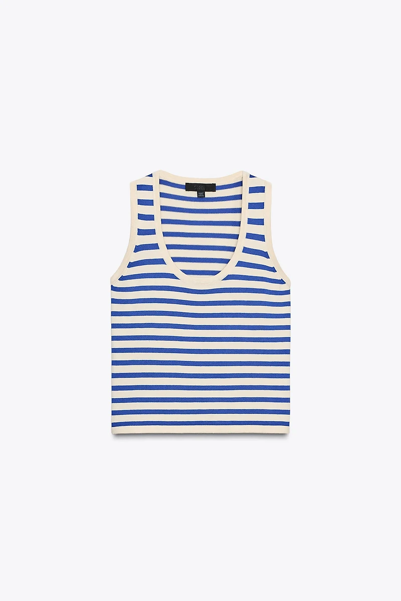 STRIPED KNIT TOP