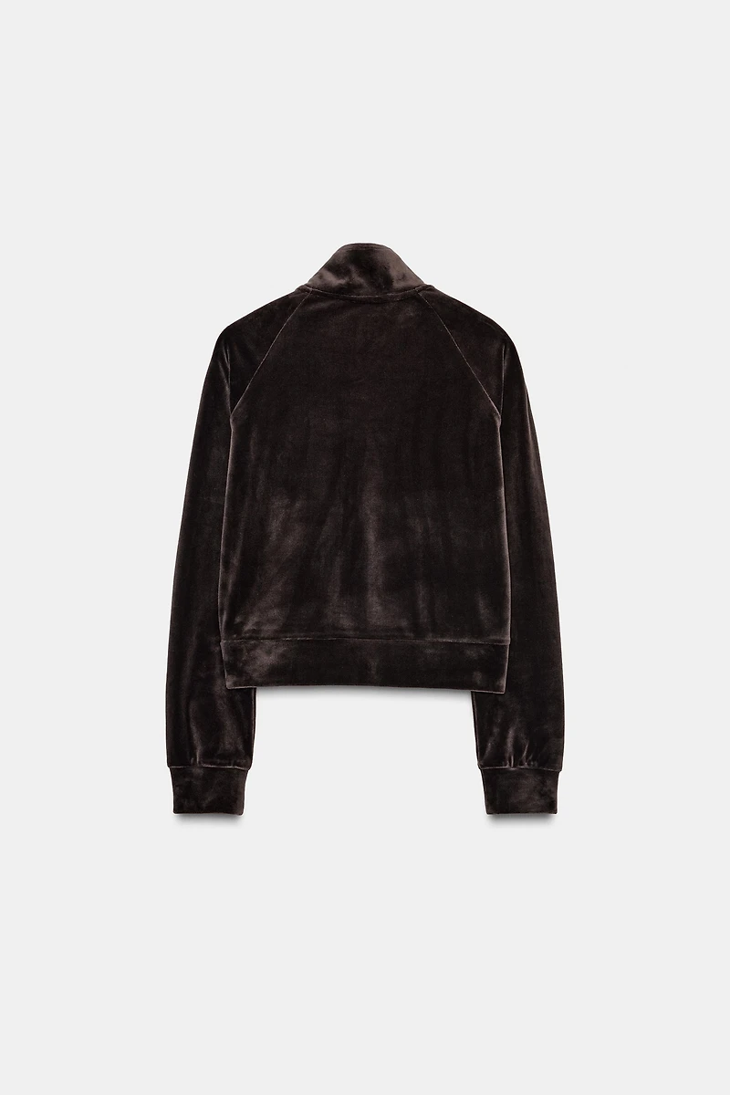 TEXT VELVET JACKET