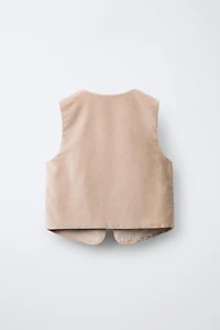 SEQUIN EMBROIDERED FLORAL VELVET VEST