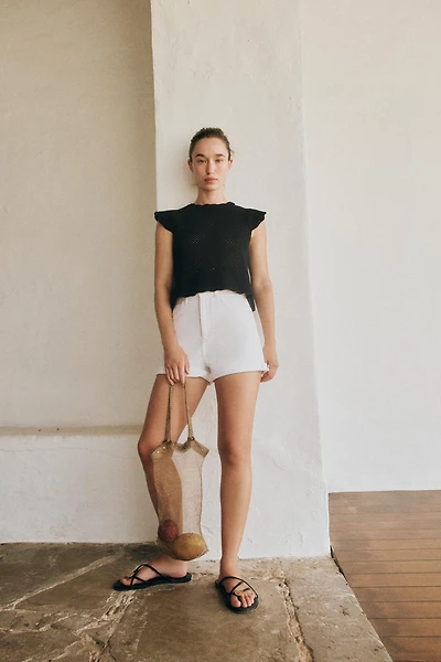 OPEN-KNIT TOP
