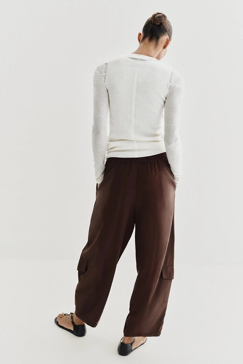 PANTALON BARREL BIMATIÈRE